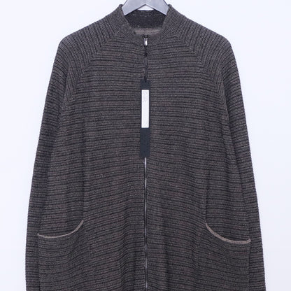 Devoa 24SS High Twist Cotton Stripe Zip Knit Coat Size 3