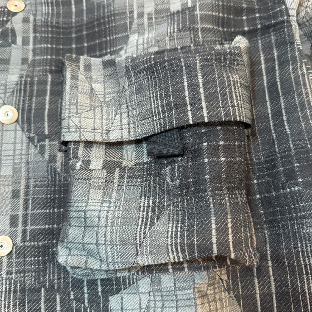 NAPE Broken Check Shirt Jacket Gray Black Size 3