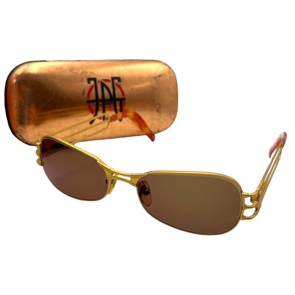 Jean Paul GAULTIER 80s Vintage JPG 3 Sunglasses Gold/Brown