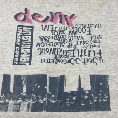 UNDERCOVER 90s Hand Printed Riot Police T-Shirt Gray Size L