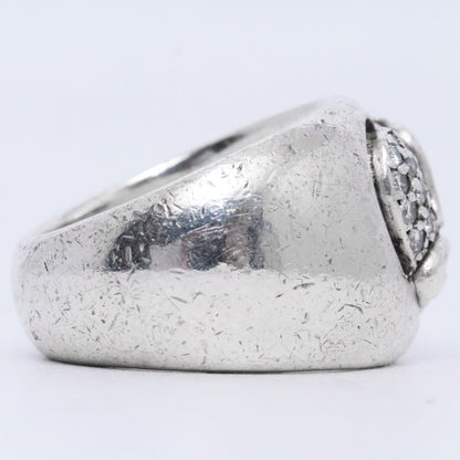CHROME HEARTS Heart In Band Pave Diamond Ring Size JP 7