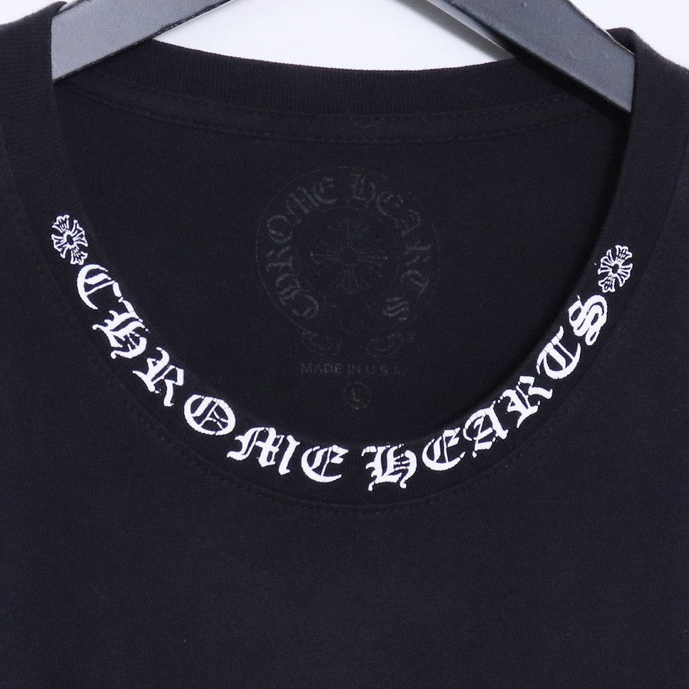 CHROME HEARTS Neck Logo Crewneck T-Shirt Black Size L
