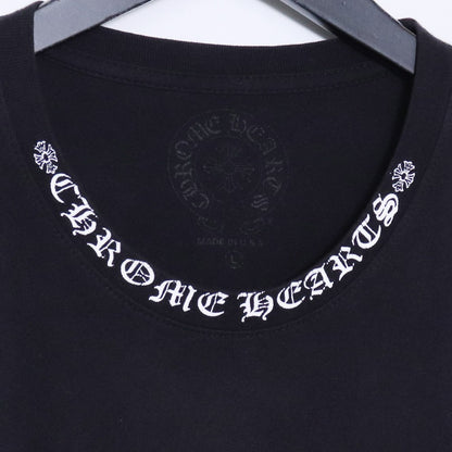 CHROME HEARTS Neck Logo Crewneck T-Shirt Black Size L