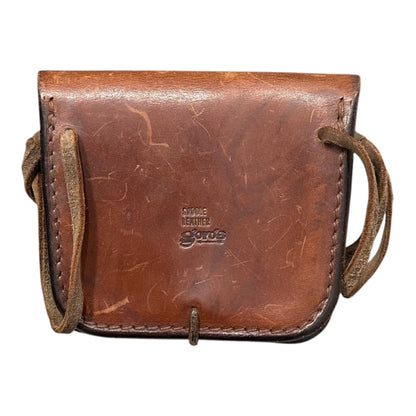 goro's Saddle Leather Concho Belt Pouch Brown