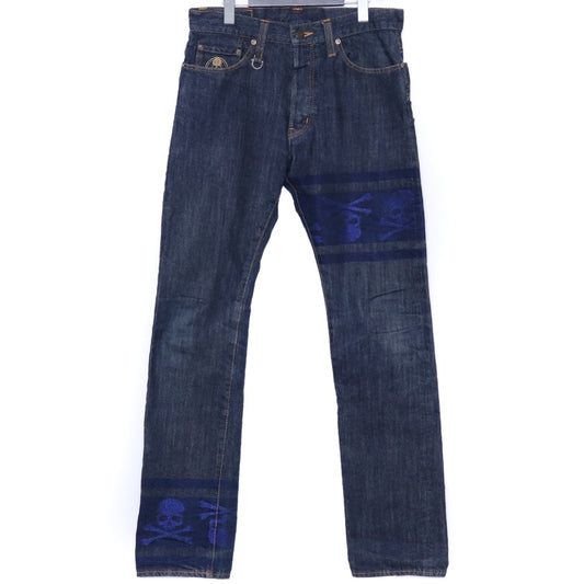 MASTERMIND JAPAN mindblow Skull Print Denim Jeans Size S