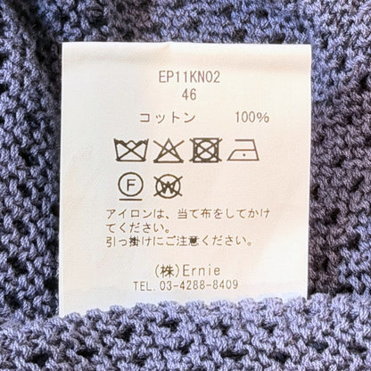 ERNIE PALO Mesh Knit Cardigan Navy Size 46