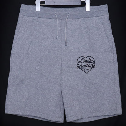 LOUIS VUITTON x NIGO 22SS Printed Heart Shorts Gray Size XL