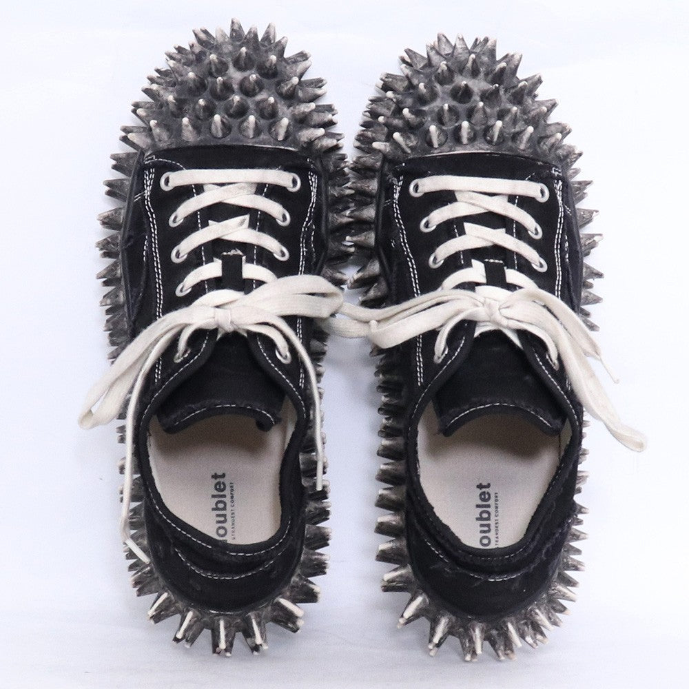 DOUBLET 26SS Dirty Spike Toe Cap Sneakers Black Size 26H