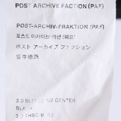 POST ARCHIVE FACTION 20SS 3.0 Sleeve T-Shirt Black Size L