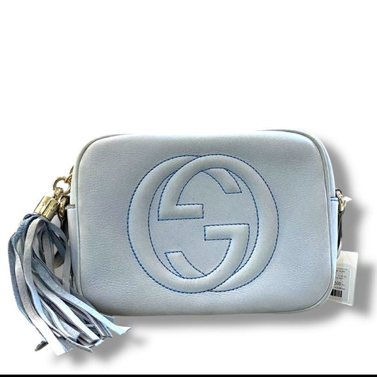 GUCCI SOHO Shoulder Bag Light Blue Size F