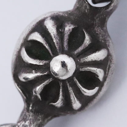 CHROME HEARTS 1 Ball Tiny CH Cross Pendant Silver Size F