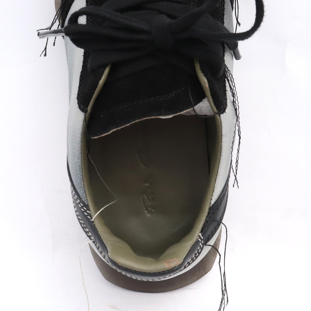 RICK OWENS VINTAGE RUNNER Lace Up Sneakers Black Size 35