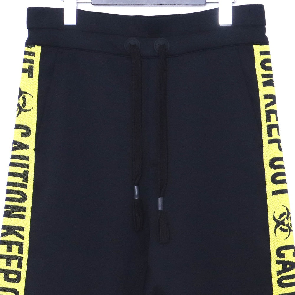 BEAUTY BEAST Saruel Track Half Shorts Black Yellow Size M