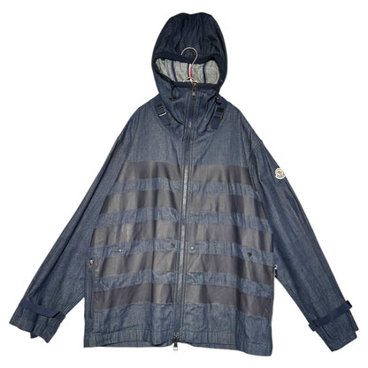 MONCLER ALAIN Urethane Tape Denim Jacket Indigo Size 0