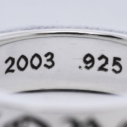 CHROME HEARTS 6mm Spacer Forever Ring Silver Size JP 16.5