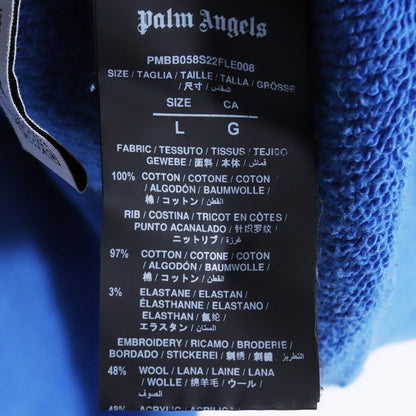Palm Angels Iconic Terry Patch Hoodie Blue Size L