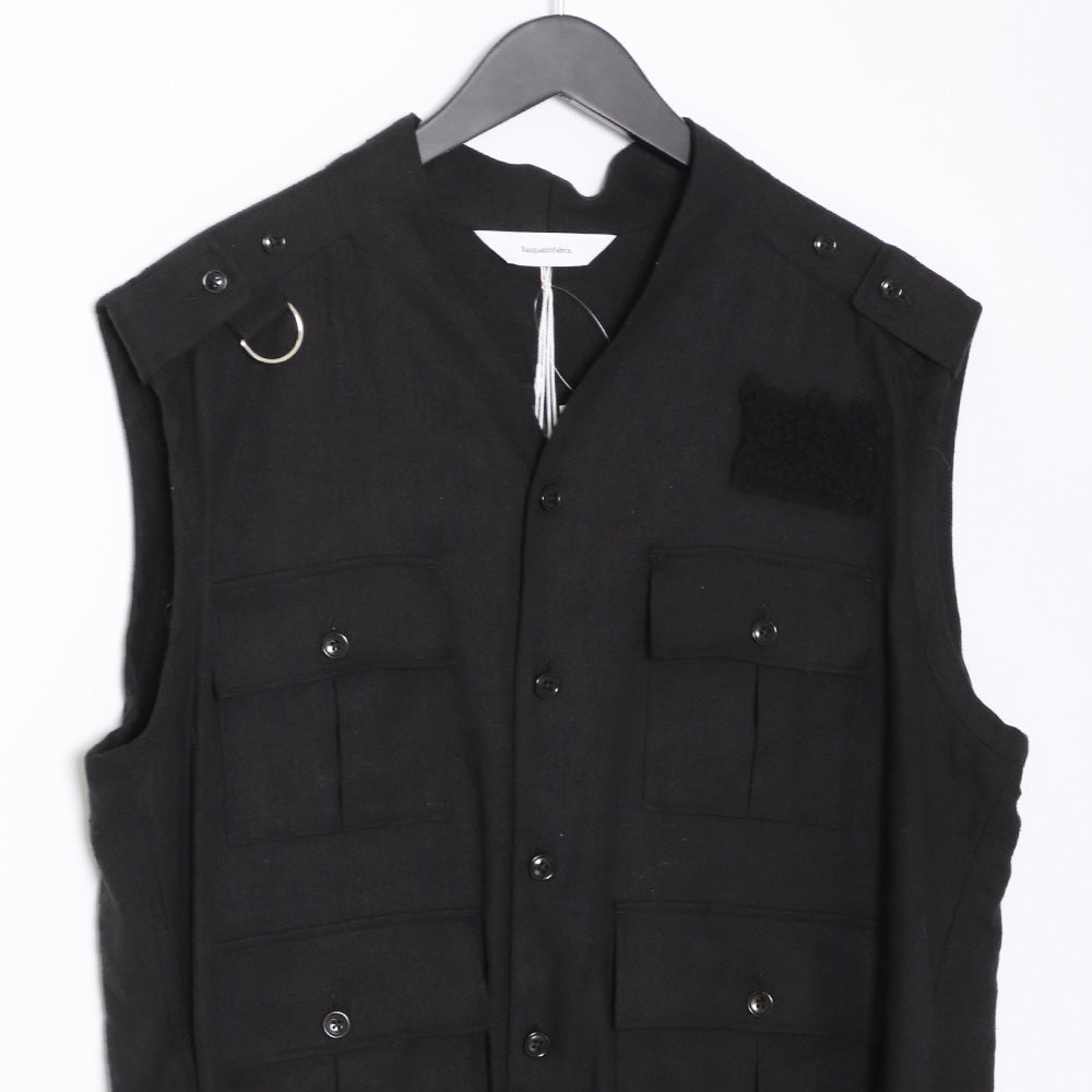 SASQUATCHFABRIX 23AW No Sleeve Button-Up Black Size M