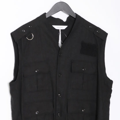 SASQUATCHFABRIX 23AW No Sleeve Button-Up Black Size M
