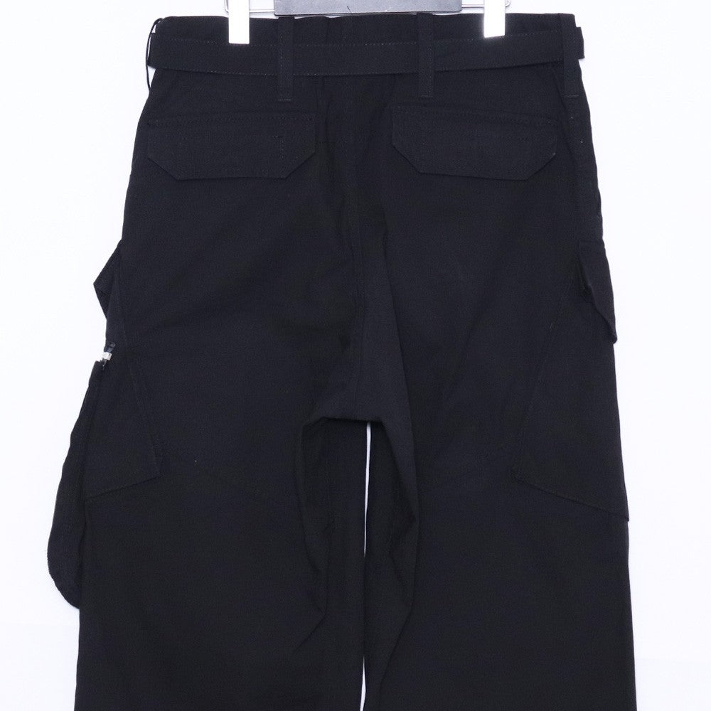 SACAI 21AW Cotton Oxford Cargo Pants Black Size 2