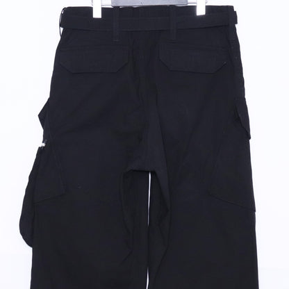 SACAI 21AW Cotton Oxford Cargo Pants Black Size 2