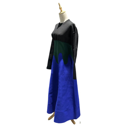 UN3D. Color-block Design Dress Size 38