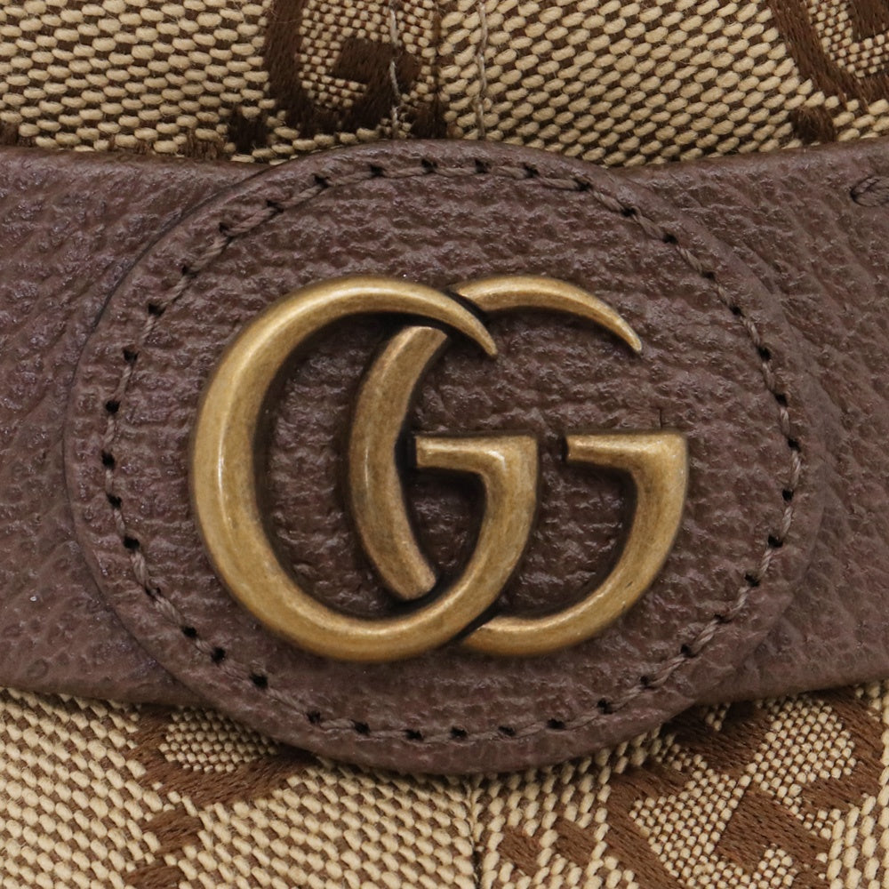 GUCCI GG Canvas Pattern Fedora Bucket Hat Beige Size M
