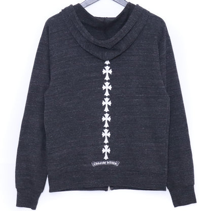 CHROME HEARTS Old Cemetery Cross Dagger Hoodie Gray Size S