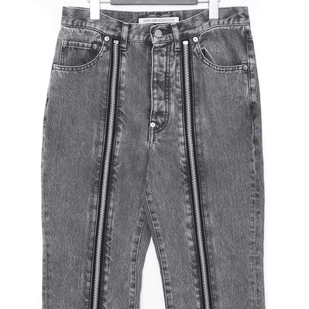 JOHN LAWRENCE SULLIVAN Bleached Zipped Jeans Black Size 46