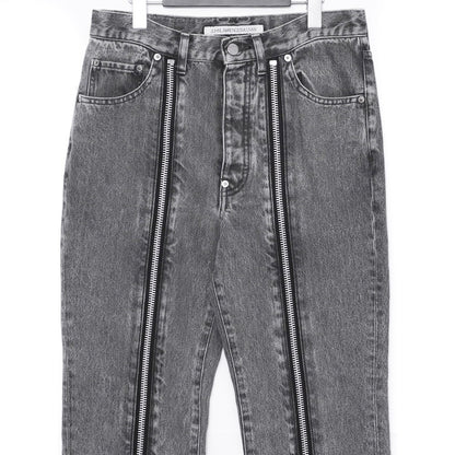 JOHN LAWRENCE SULLIVAN Bleached Zipped Jeans Black Size 46