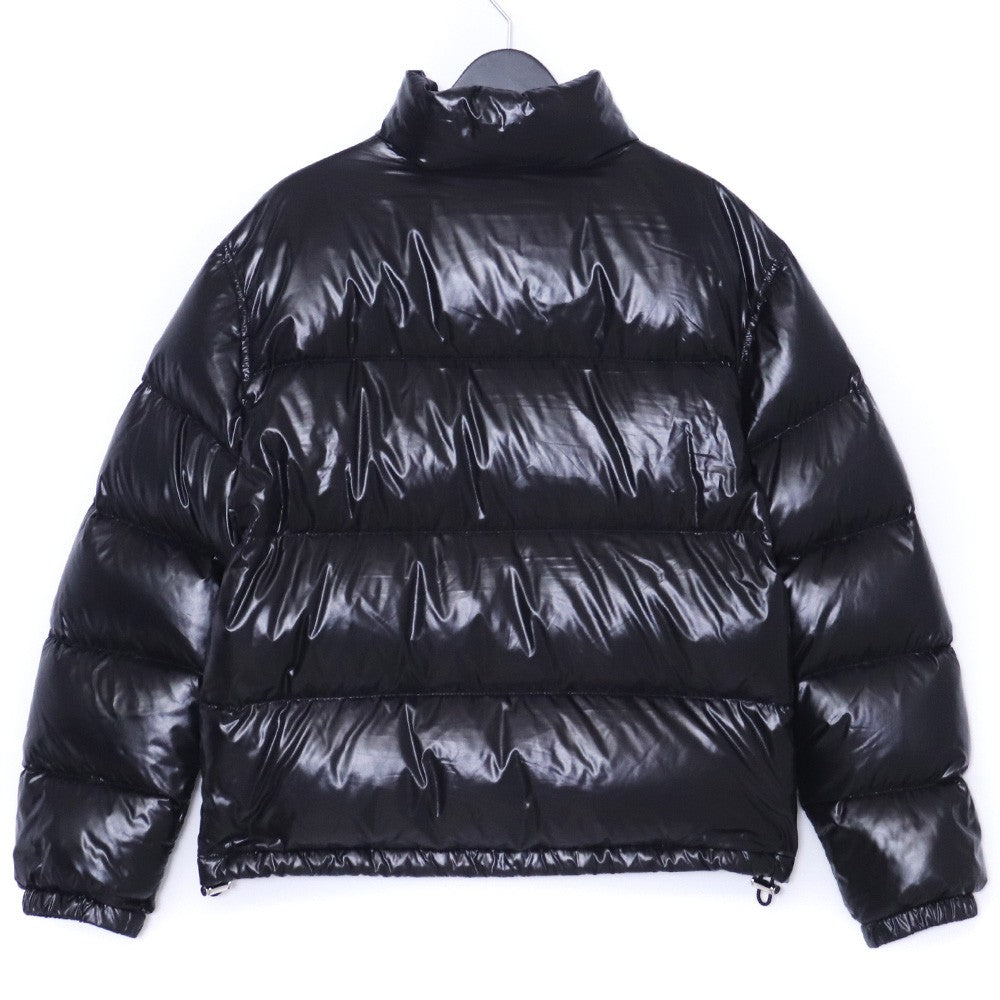 CELINE Logo Nylon Stand Neck Down Jacket Black Size 46