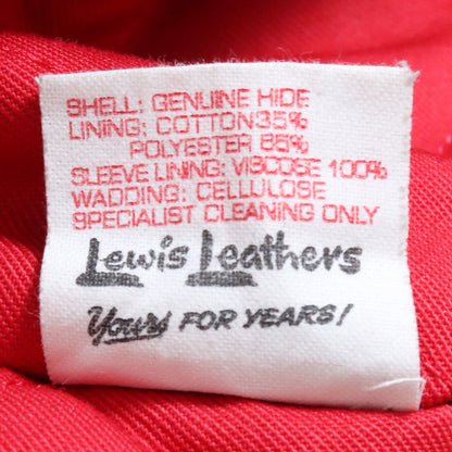 LEWIS LEATHERS Lightning Tight Fit Cow Jacket Black Size 34