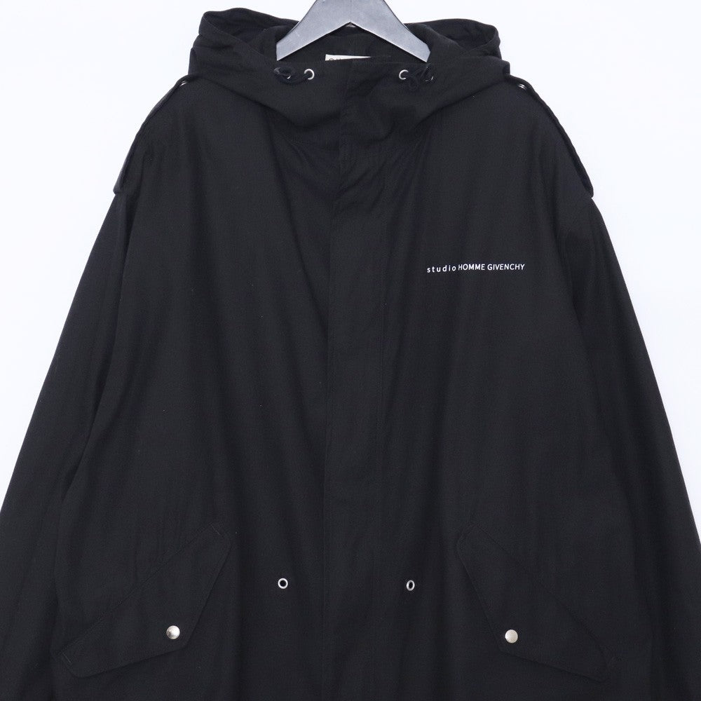 GIVENCHY 20AW ATLANTIS Mod Coat Black Size 48