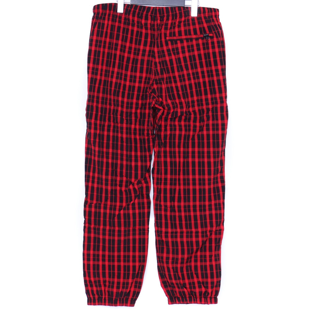 SUPREME 18AW Nylon Plaid Track Pants Red Size M