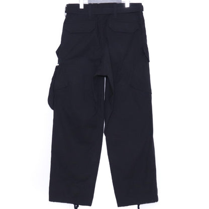 SACAI 21AW Cotton Oxford Cargo Pants Black Size 2