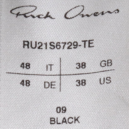 RICK OWENS 21SS Oversized Shirt Jacket Black Size 48