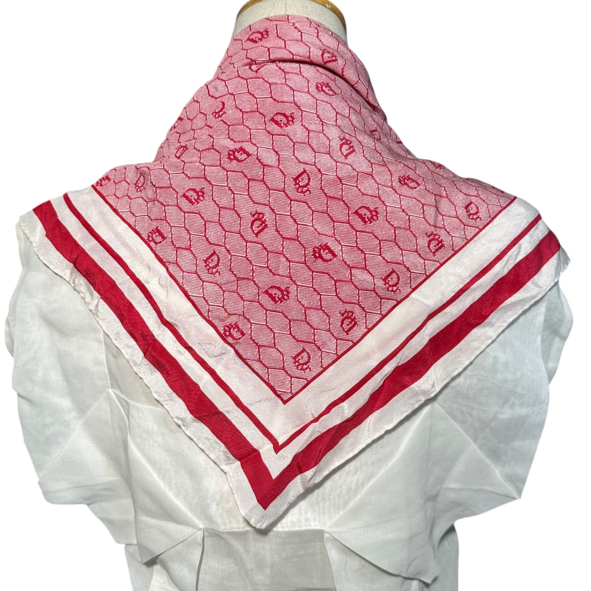 Christian Dior Old Square Line Silk Scarf