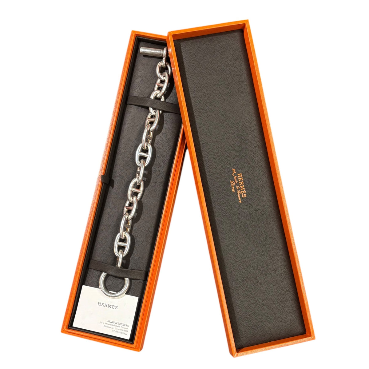HERMES Chaine d’Ancre TGM 11 Link Bracelet Silver