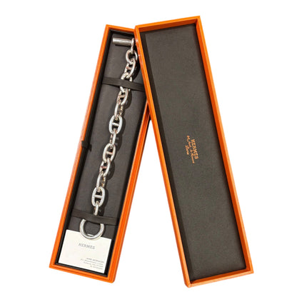 HERMES Chaine d’Ancre TGM 11 Link Bracelet Silver