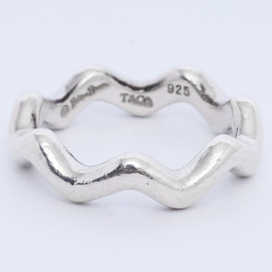 TIFFANY & CO OLD Paloma Picasso Zig Ring Silver Size JP 12