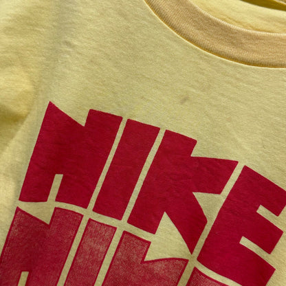 NIKE 80's 4-tier Logo Print T-Shirt Yellow/Red