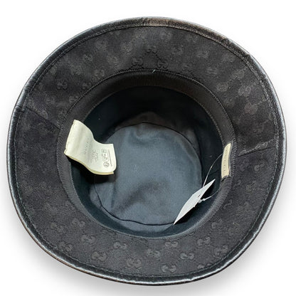 GUCCI Original GG Canvas Bucket Hat Black Size L