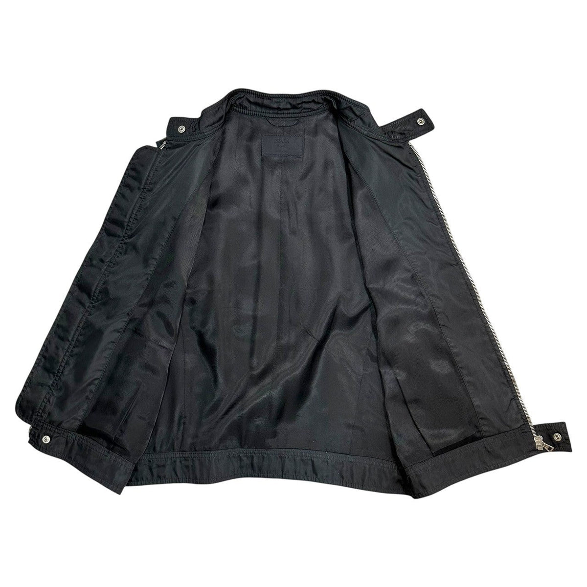 PRADA 1996 Archive Leather Nylon Docking Vest Black Size M