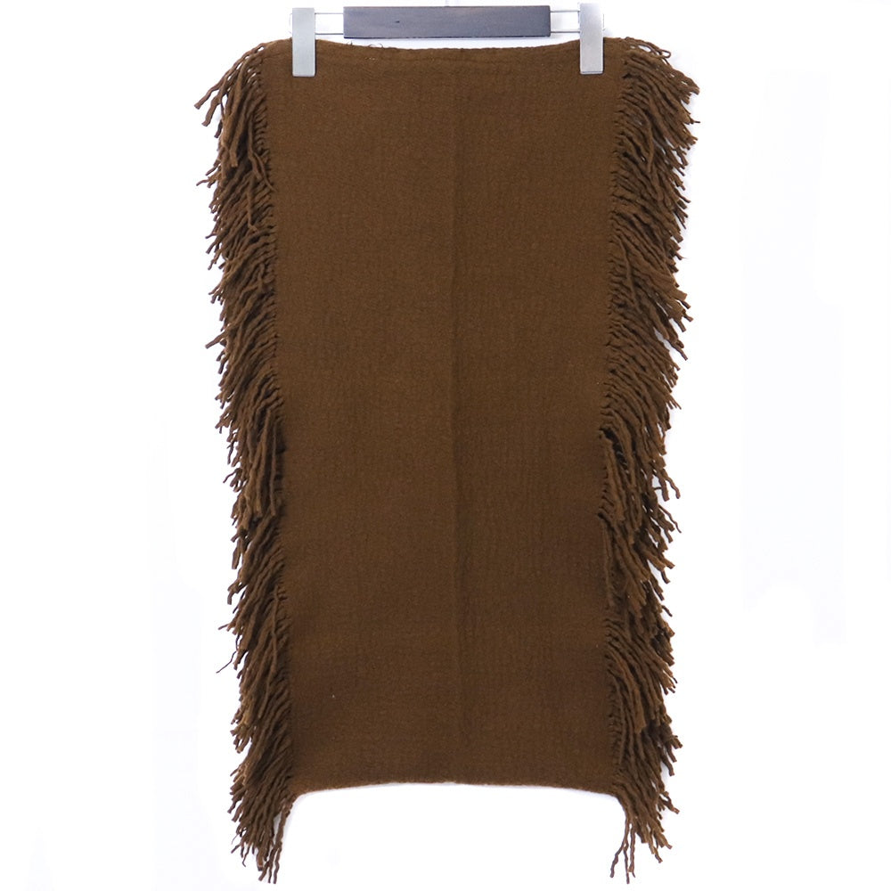 UMA WANG 23AW Fringed Neck Warmer Dark Mustard