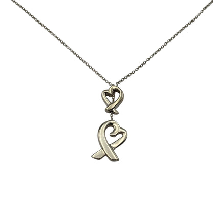 TIFFANY & CO. Elsa Peretti Double Open Heart Lariat Necklace