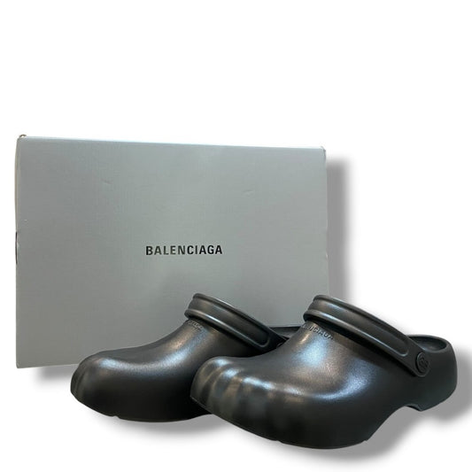 Balenciaga Sunday Molded Mule Black Sandals Size M 43