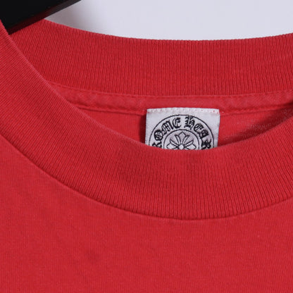 CHROME HEARTS Old CH T-Shirt English Logo Red Size M