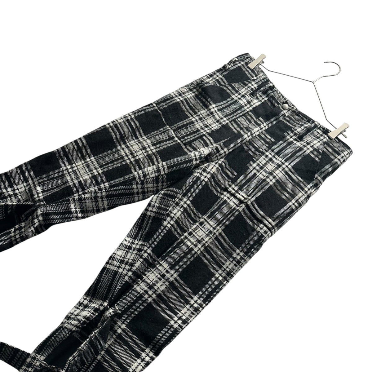 no future 90's Anarchy Check Pants Black/White Size S
