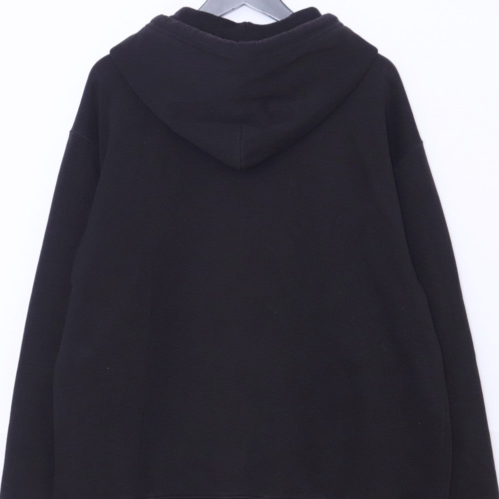 MM6 Number Logo Distressed Hoodie Black Size M