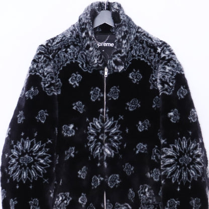 SUPREME 21SS Bandana Faux Fur Bomber Jacket Black Size M