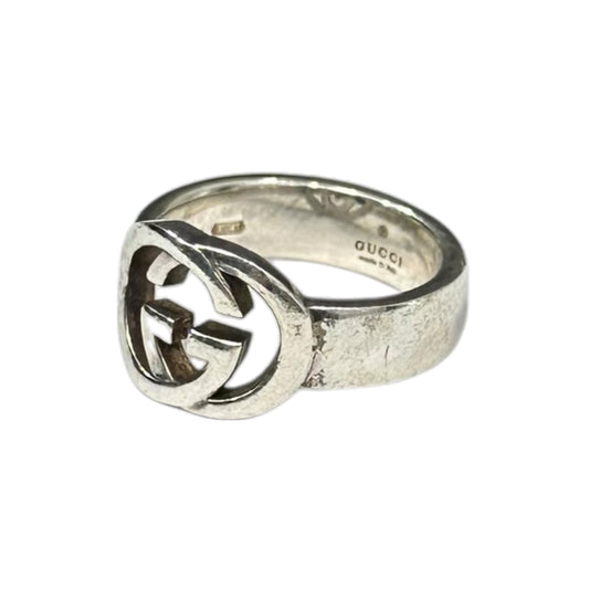 GUCCI Interlocking G Ring Sterling Silver Size JP 10